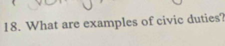 What are examples of civic duties?