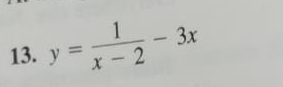 y= 1/x-2 -3x