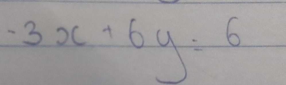 Solved: -3x+6y=6 [Math]