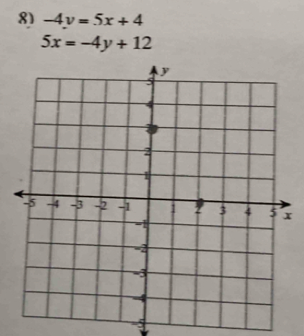 -4v=5x+4
5x=-4y+12
-5