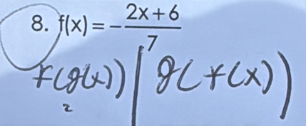 f(x)=- (2x+6)/7 