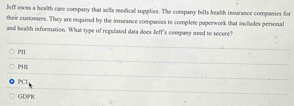 Solved: Jeff owns a health care company that sells medical supplies ...