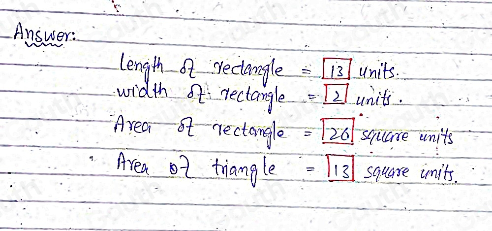 Solved: How can the area of this triangle be determined by forming a ...