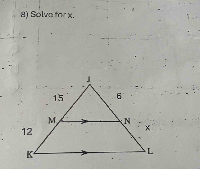 Solve for x. 
1 
. 
_ 
?