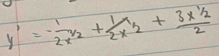 y'=- 1/2x^2  +frac 12x^2 1/2 /22