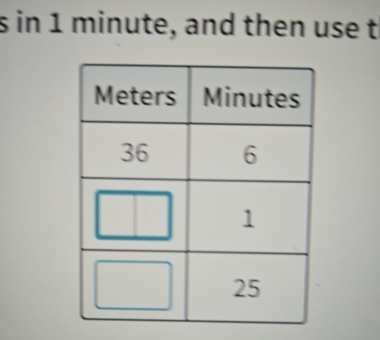 s in 1 minute, and then use t