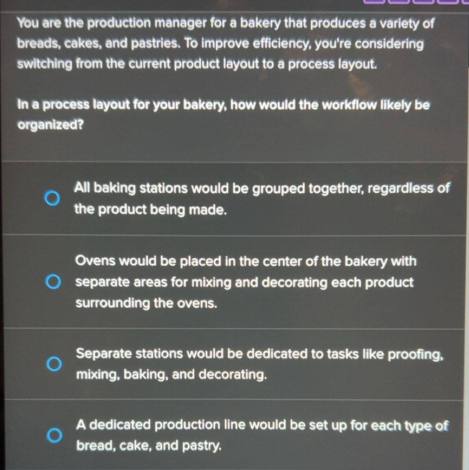 Solved: You are the production manager for a bakery that produces a ...