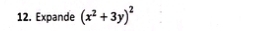 Expande (x^2+3y)^2