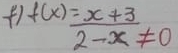 f(x)= (x+3)/2-x!= 0 