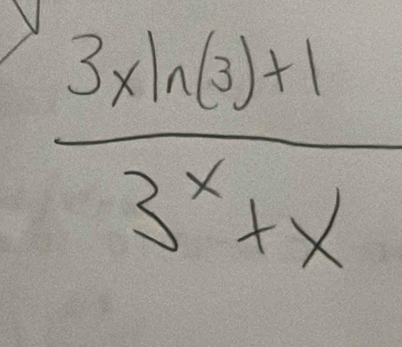 frac 3xln (3)+13^x+x