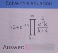 Solve this equation
Answer: frac 1/100