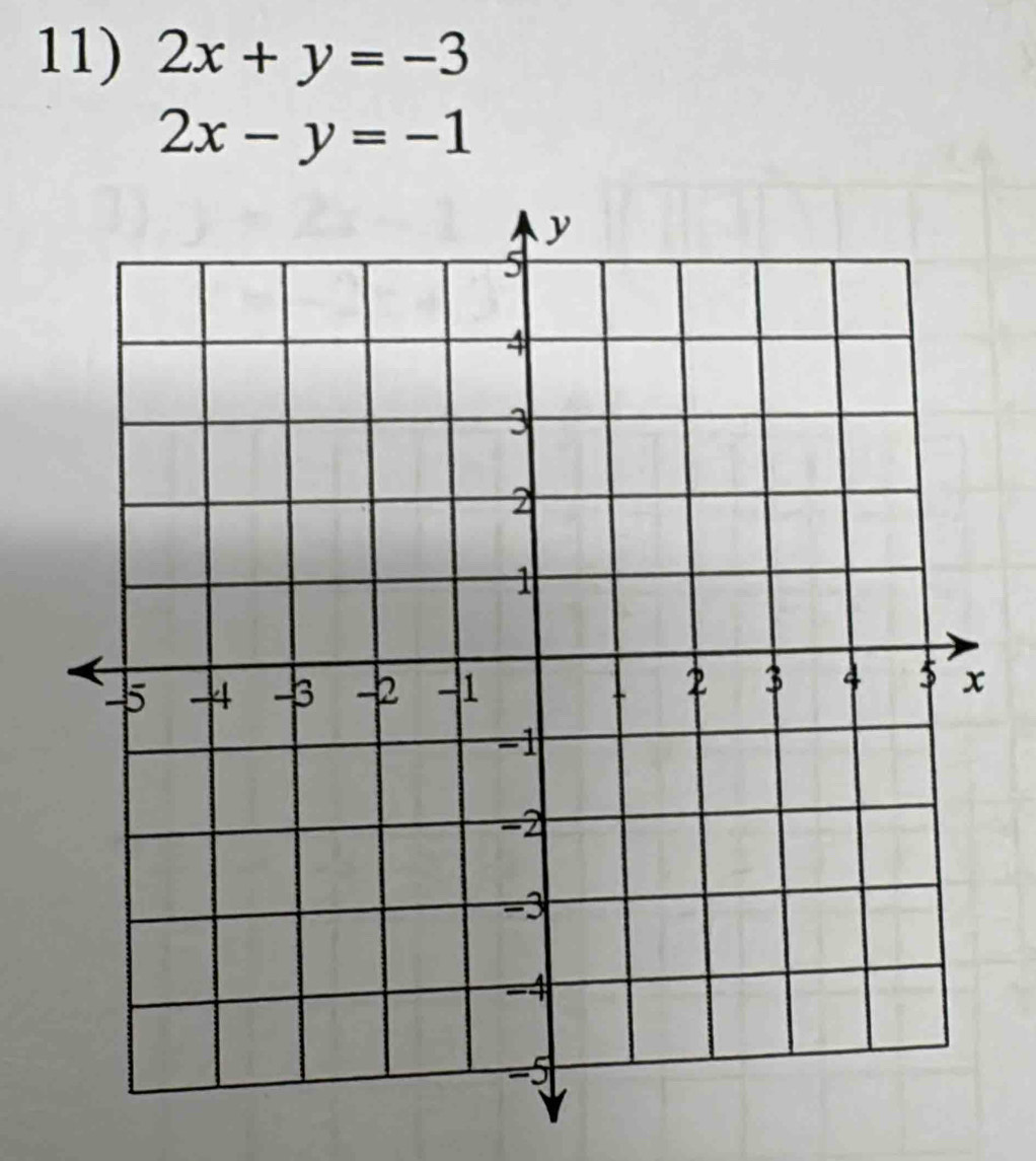 2x+y=-3
2x-y=-1