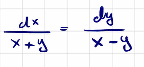  dx/x+y = dy/x-y 