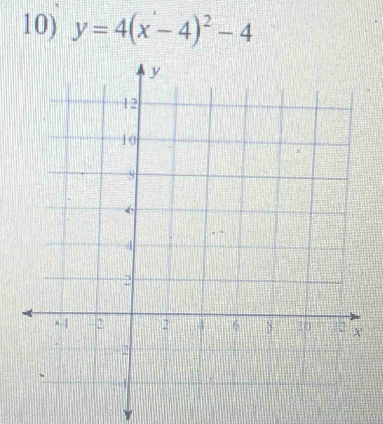 y=4(x-4)^2-4