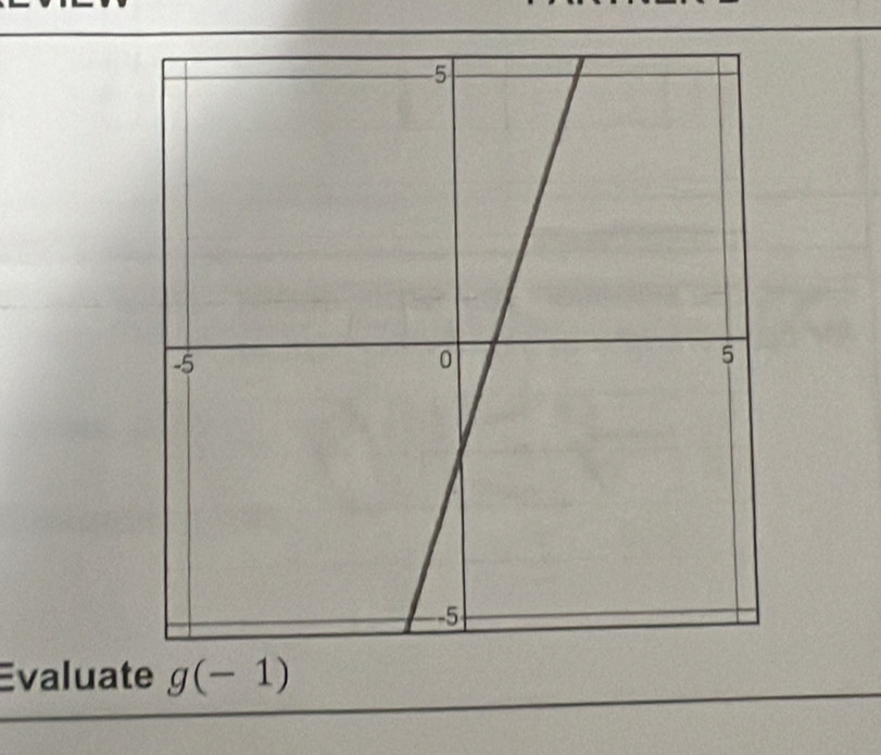 Evaluate g(-1)