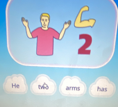 He two arms has