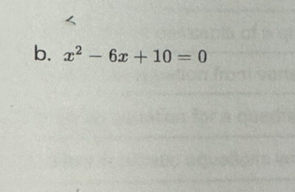 x^2-6x+10=0