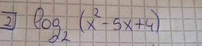 2 log _2(x^2-5x+4)