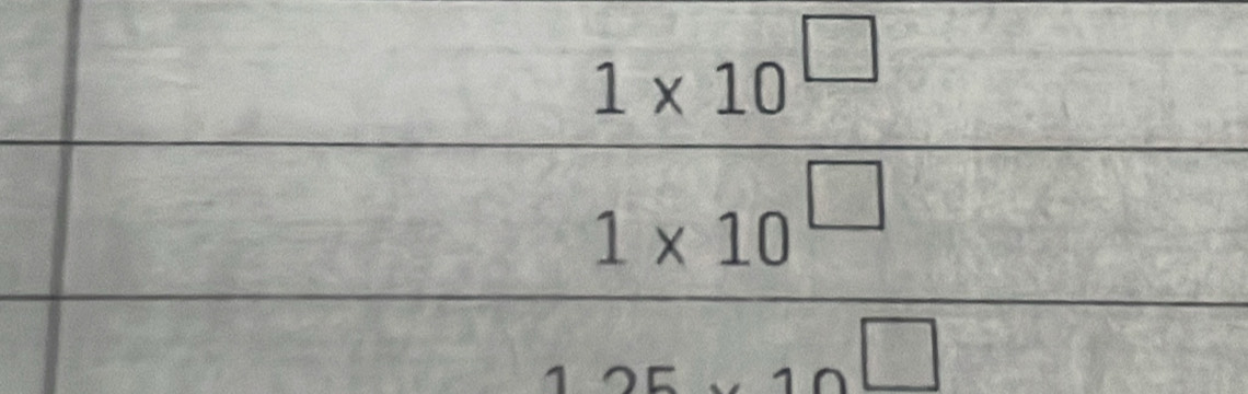 1* 10^(□)
1* 10^(□)
2x^(2,0)) □