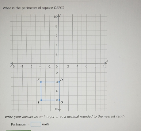 Perimeter =□ units