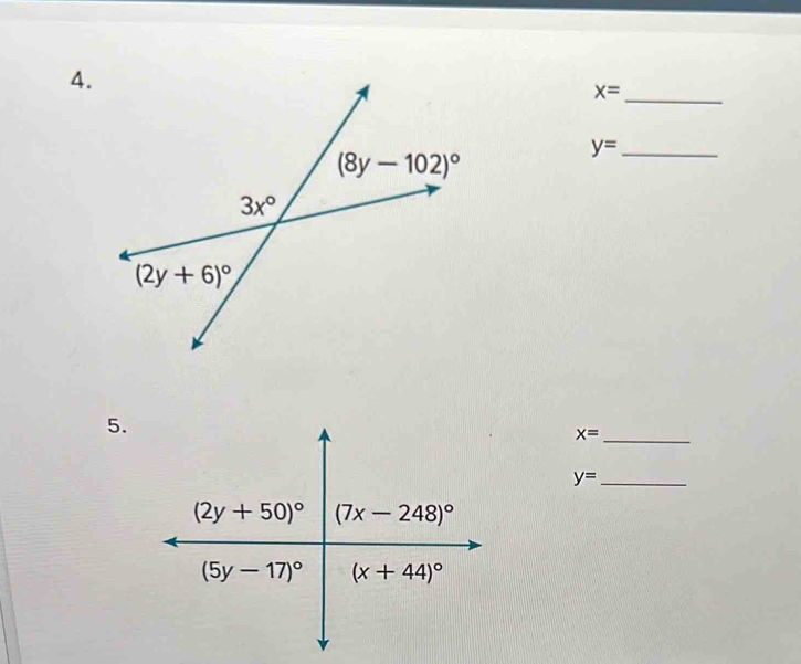 x= _
y= _
5.
x= _
y= _