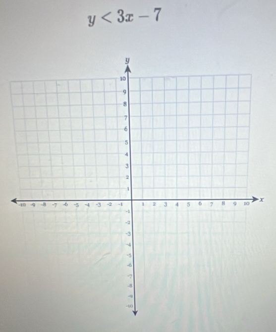 y<3x-7</tex>
x