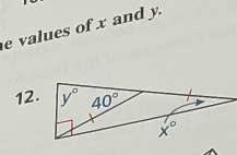 values of x and y.
12.