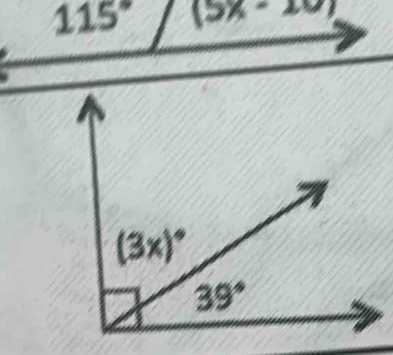 115° (5x-10)