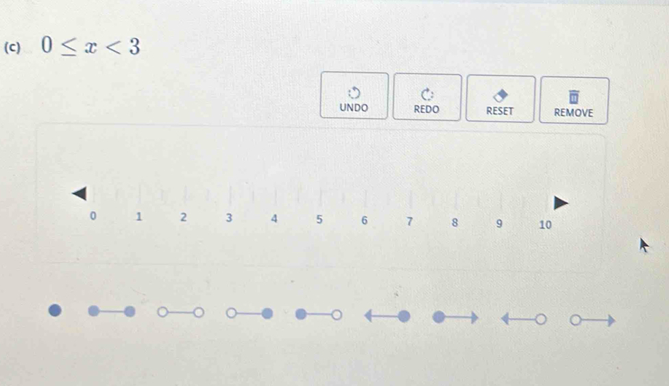 0≤ x<3</tex> 
UNDO REDO RESET REMOVE 
。 
。