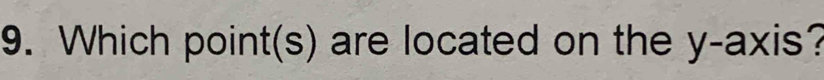 Which point(s) are located on the y-axis?