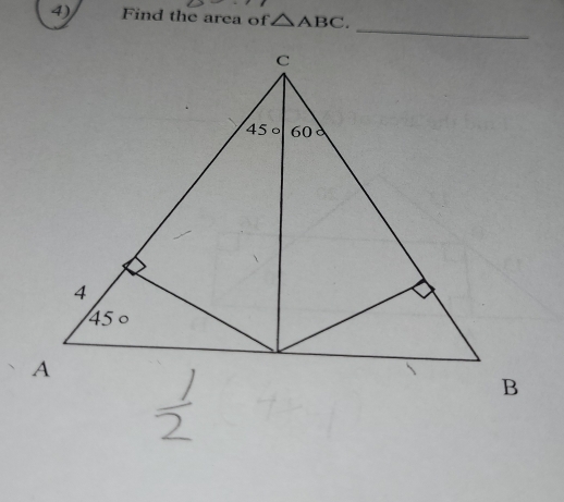 Find the area of △ ABC.