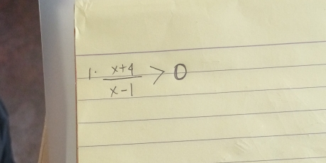  (x+4)/x-1 >0