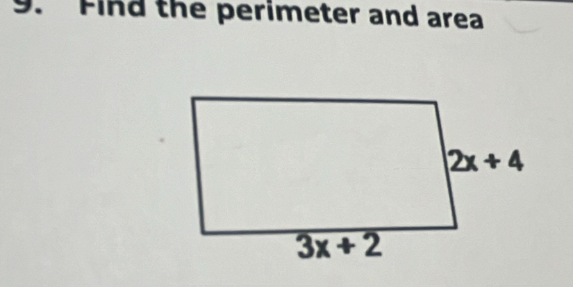 Find the perimeter and area