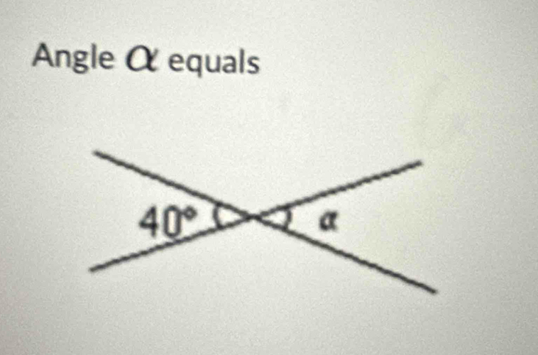 Angle α equals