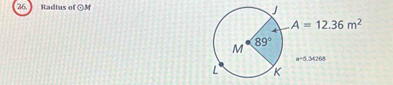 Radius of odot M