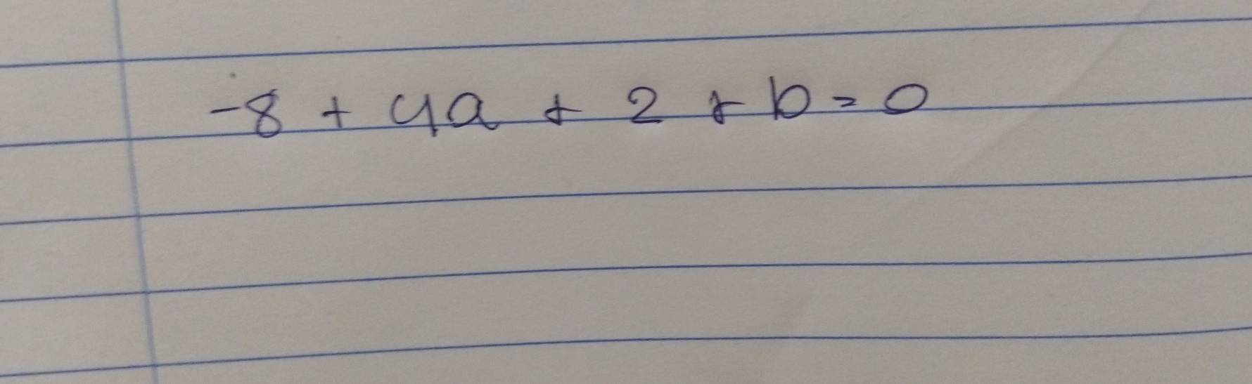 -8+4a+2+b=0