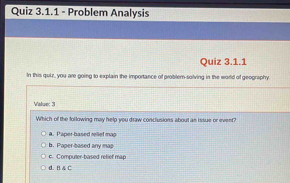 Solved: Problem Analysis Quiz 3.1.1 In this quiz, you are going to ...