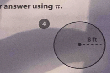 answer using π.
4