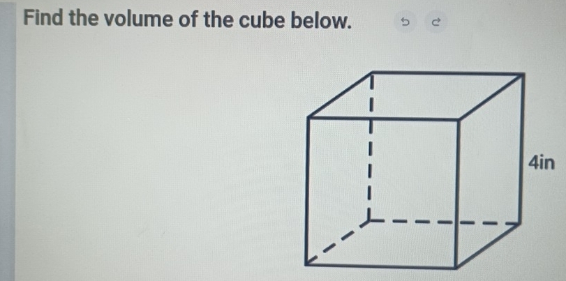 Find the volume of the cube below.