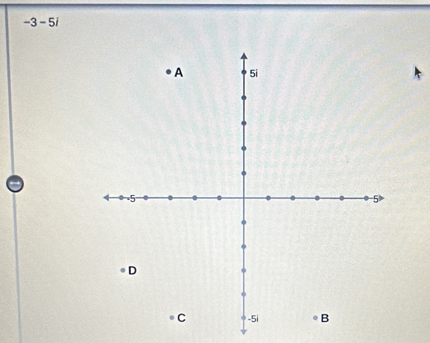 -3-5i
A
5i
-5
5
D 
C -5i B