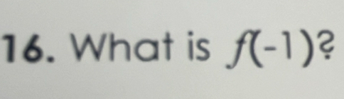 What is f(-1) 2