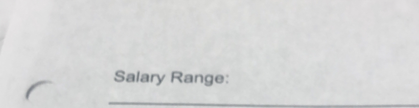 Salary Range: 
_