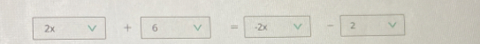 2x V + 6 ν = -2x V 2