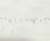 T^2to (0.1471)^2+T^2