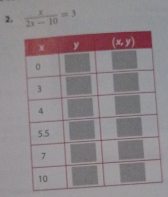  x/2x-10 =3