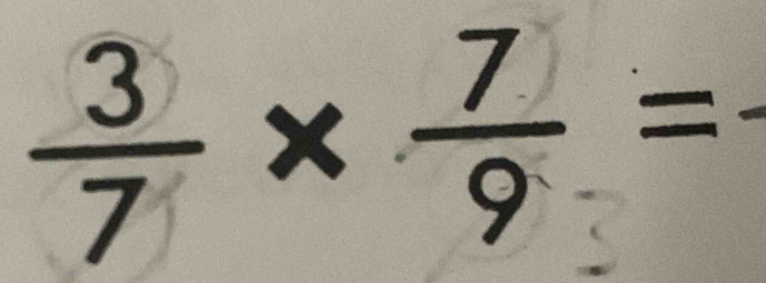  3/7 *  7/9 =