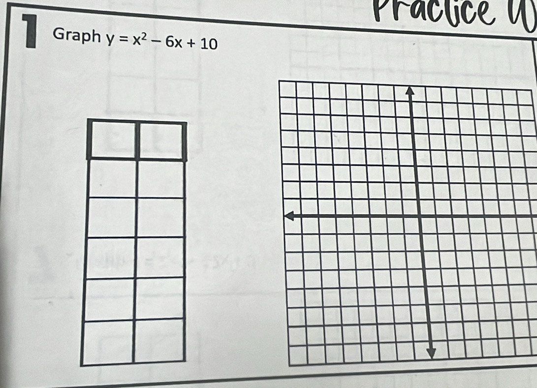 Graph y=x^2-6x+10