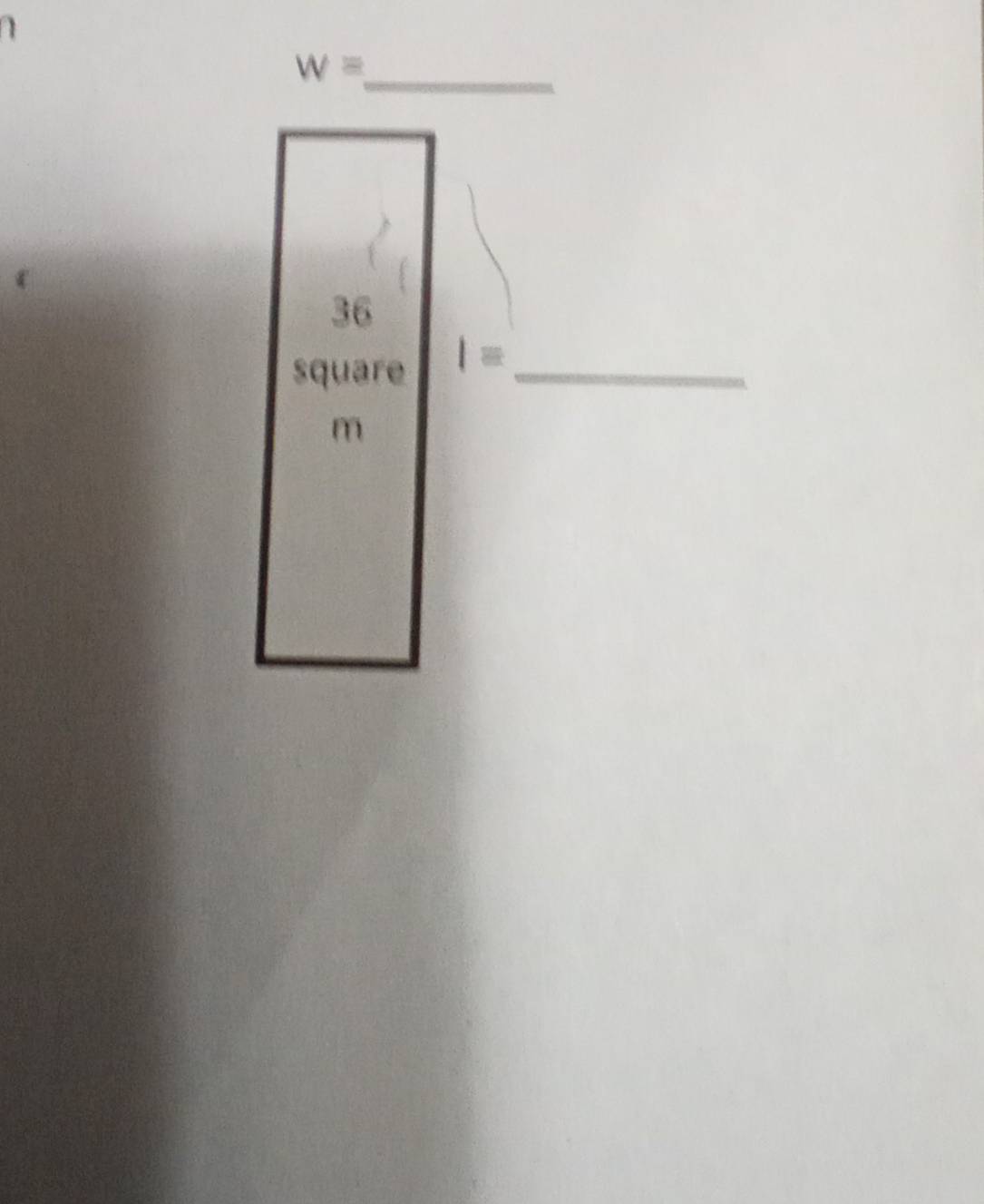 W= _ 
36 
square I= _
m