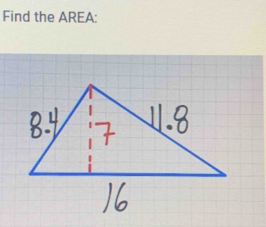 Find the AREA: