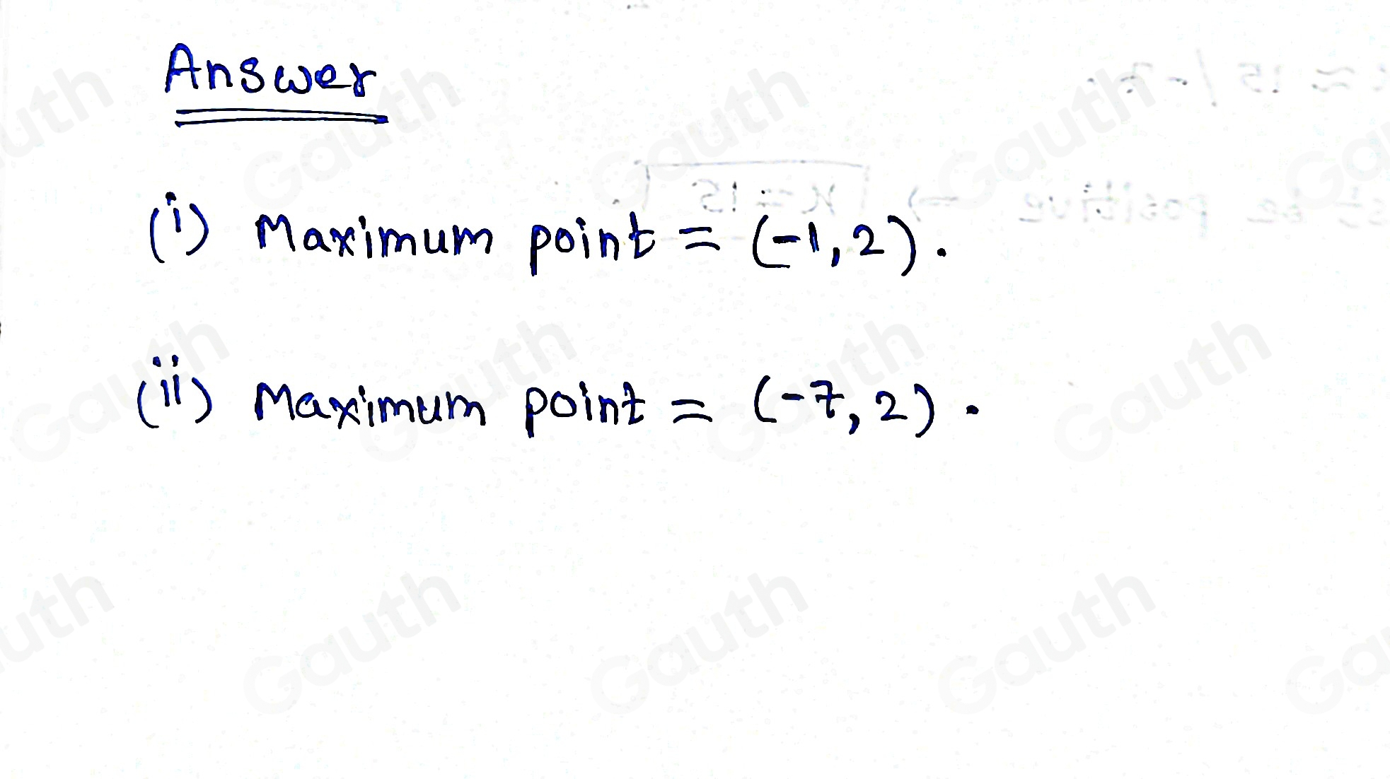 Solved: The curve y=f(x) shown below has a maximum point with ...